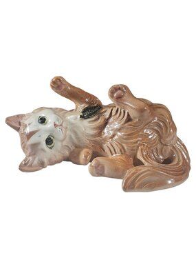 Vintage Brad Keeler Porcelain Playful Kitten, 7 1/2” Wide Made In USA